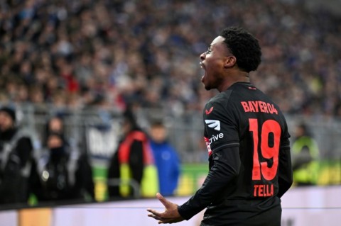 Bayer Leverkusen midfielder Nathan Tella has four goals in 14 league appearances this season