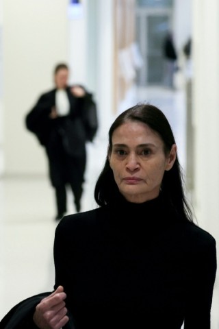 British actress Charlotte Lewis arrives in court