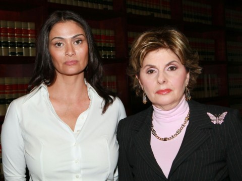 Charlotte Lewis (left) first spoke out in 2010, from the office of high-profile women's rights attorney Gloria Allred (right)