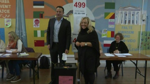 Irish leader Leo Varadkar votes in referendum on modernising constitution