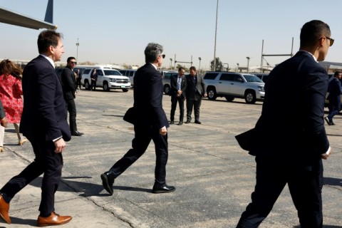 US Secretary of State Antony Blinken landed in Cairo on Thursday for discussions with Arab foreign ministers