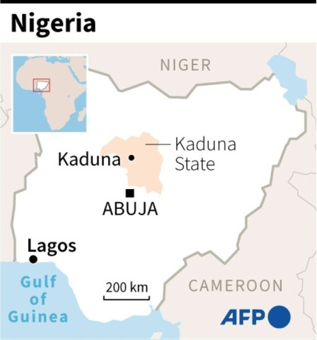Map locating the state of Kaduna in Nigeria