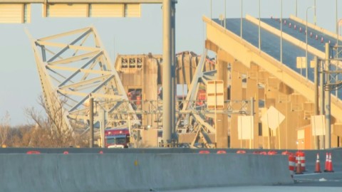 Images of the scene after a major US bridge collapsed into Baltimore harbor after a container ship crashed into it