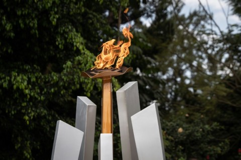 The flame of hope at the Gisozi Genocide Memorial in Kigali 