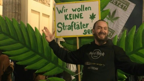 Berlin holds 'smoke-in' as recreational cannabis use law comes into force