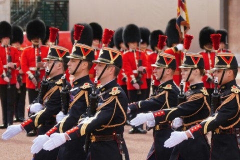 France's Republican Guard participated in the London ceremony