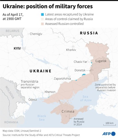 Ukraine: position of military forces