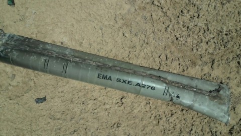 Ballistic missile debris in Israel's Dead Sea area