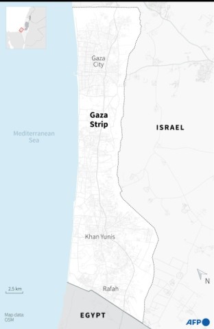 Map of the Gaza Strip