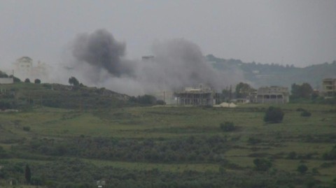 Smoke billows after Israeli strike on southern Lebanon