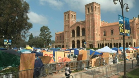 The violence at UCLA did not appear to have deterred protesters, with the demonstrations continuing on campus on Wednesday