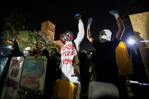 Students at UCLA, and dozens of other universities, are protesting the soaring death toll in the Gaza Strip