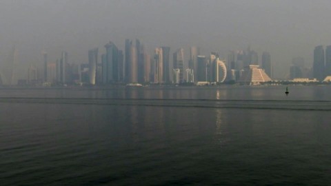 Doha skyline ahead of Gaza ceasefire talks