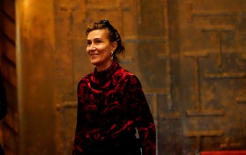 Composer Jeanine Tesori during a dress rehearsal for 'Grounded' at the The Metropolitan Opera