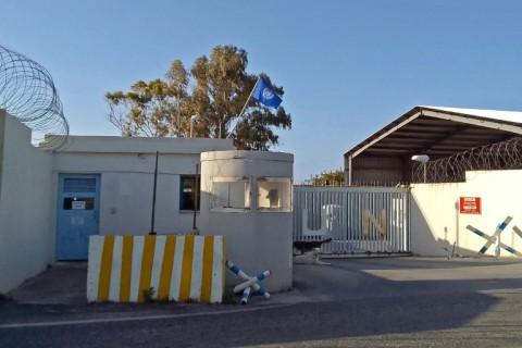 The United Nations peacekeeping mission base in Naqura, on Lebanon's southern coast
