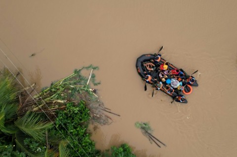 Tropical Storm Trami has turned streets in the Philippines into rivers