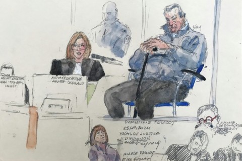 Defence lawyers have sought to shift the blame on Dominique Pelicot, the main victim's ex-husband (right)