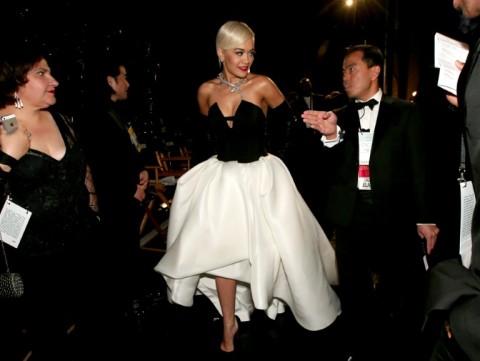 Kosovo-born pop star Rita Ora at the Oscars
