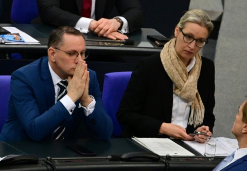 The AfD's co-leaders Tino Chrupalla and Alice Weidel