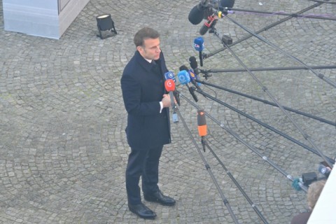 France's President Emmanuel Macron said the EU must 'stand up for itself' if hit by US trade tariffs