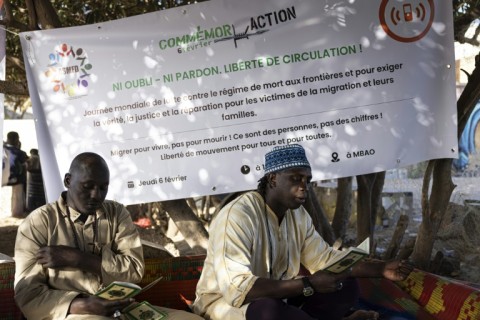 Prayers and readings from the Koran were held at Mbao beach near Dakar on Thursday