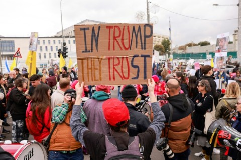 Israelis rally in Jerusalem, calling on the government to keep the Gaza hostage release deal alive