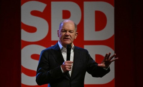 German Chancellor and Social Democratic Party top candidate Olaf Scholz 