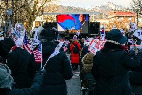 Supporters of Yoon Suk Yeol, pictured in Seoul on February 4, have regularly rallied in the South Korean capital since the failed martial law bid