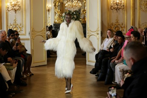 Some items were more obviously commercial, such as this fake fur coat 