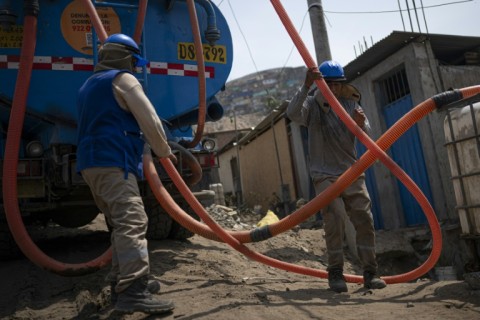 More than 635,000 people in Lima lack running water and many of them live in informal settlements high above the city