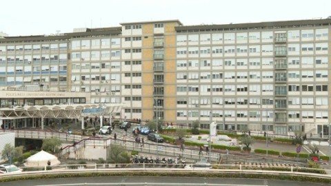 Scenes outside Rome's Gemelli Hospital as the Vatican announces the Pope will appear there