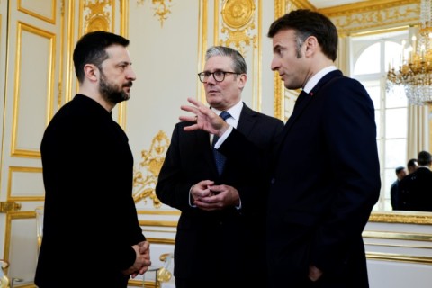 Ukraine's President Volodymyr Zelensky met Macron and UK Prime Minister Keir Starmer before the talks