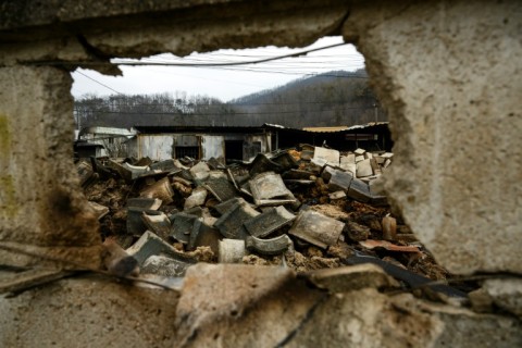 A destroyed property in Cheongsong after being ravaged by fire