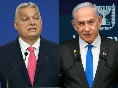 After Orban (L) invited him, Benjamin Netanyahu said, thanking his counterpart for showing 'moral clarity'