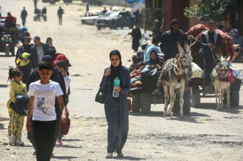 Gaza's main roads are once again clogged with fearful Palestinian civilians seeking refuge from Israel's renewed offensive.