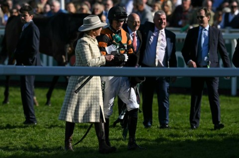 Patrick Mullins gives an interview after his win on Nick Rockett in the 2025 Grand National