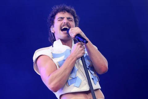 Benson Boone performs during the 2025 Coachella Valley Music and Arts Festival at Empire Polo Club on April 11, 2025 in Indio, California