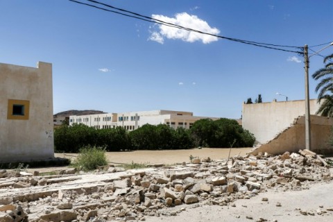 Residents of Mezzouna say it took first responders too long to reach the town after the school wall collapsed, crushing three young adults.