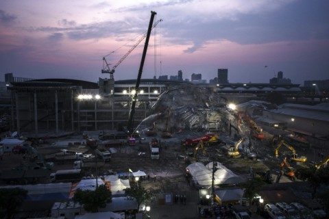 The 30-storey tower in Bangkok was reduced to an immense pile of rubble when a 7.7-magnitude quake struck neighbouring Myanmar last month