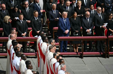 US President Donald Trump was among the world leaders at the Vatican for the pope's funeral