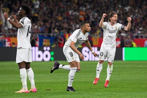 Real Madrid's French forward Kylian Mbappe was superb after he came on from the bench in the second half