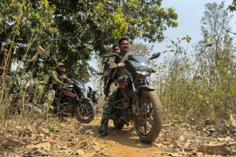 Former rebel chief Yogesh Madhvi, who now fights for the Indian government