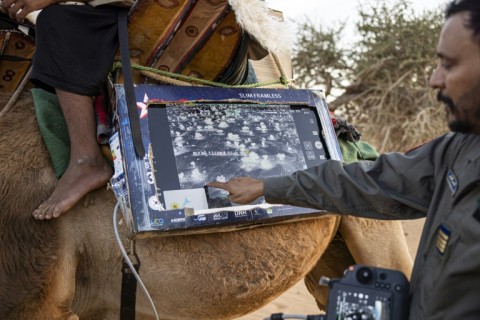 The meharists also use the latest technology such as drones and GPS