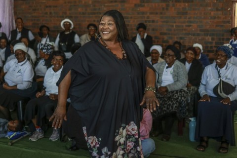 Participants preened and pranced on the red carpet that stretched the full length of the hall