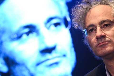 Palantir co-founder and CEO Alex Karp speaks during the Hill & Valley Forumin Washington, DC