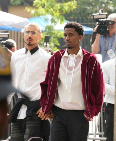 Sean "Diddy" Combs's son, King Combs (R), and his stepson, Quincy Brown attended their father's sex trafficking trial in New York City