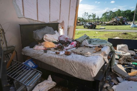 More severe weather was forecast for Sunday night and Monday