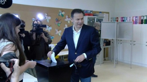Portuguese Prime Minister Luis Montenegro casts ballot in snap election