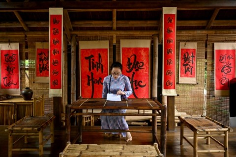 French President Emmanuel Macron is due to visit Hanoi's star attraction, the Temple of Literature
