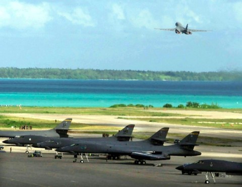The Diego Garcia military base on the Chagos remote Chagos Islands